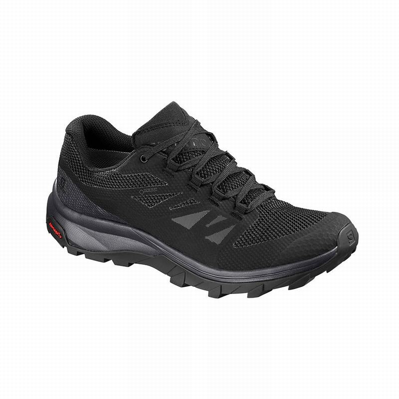 Salomon Singapore Womens Hiking Shoes - OUTLINE GORE-TEX Black | 95027-LJRO